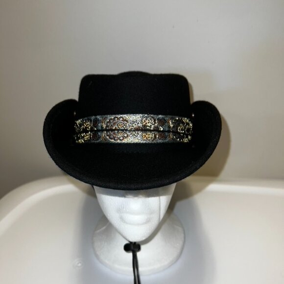 Womens Flat Top Wool Fedora Hat - Picture 2 of 4